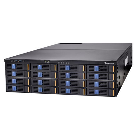 VIVOTEK H.265 16xHDD 3U Rackmount Dual GbE NVR, 64-Channel NR9682-V2